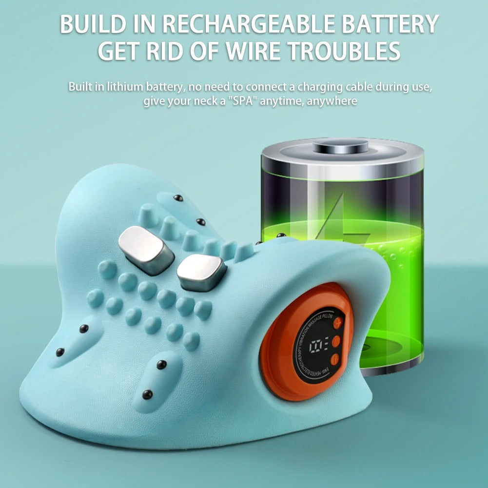 Neck and Head Acupoint Massage Pillow