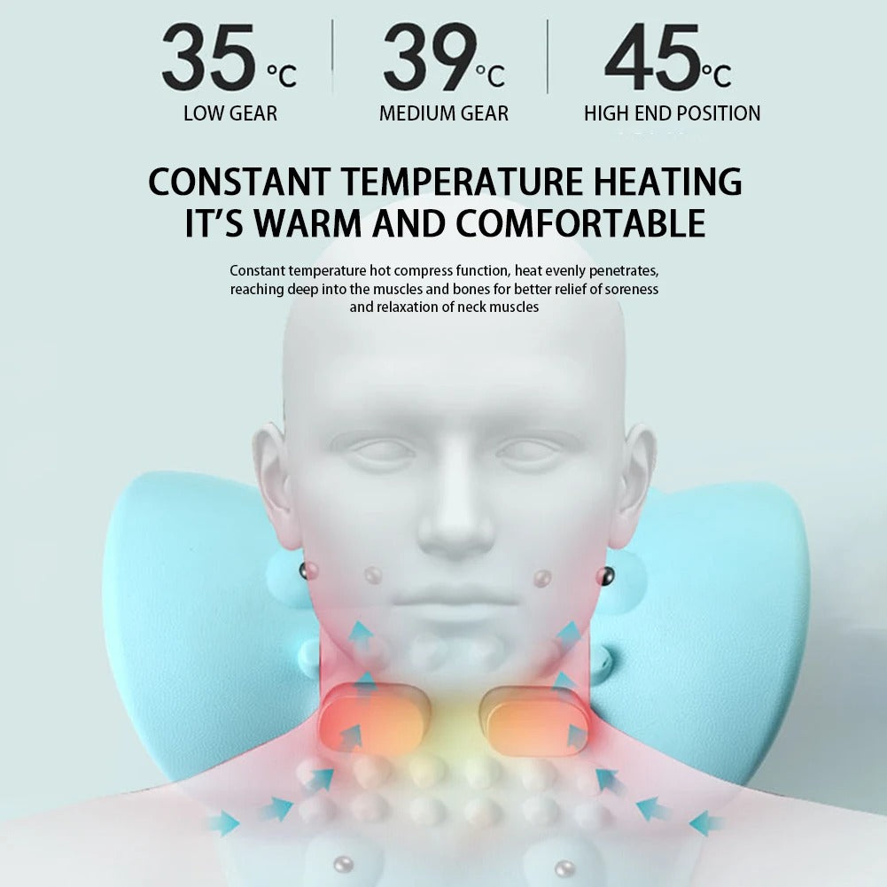 Neck and Head Acupoint Massage Pillow