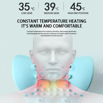 Neck and Head Acupoint Massage Pillow